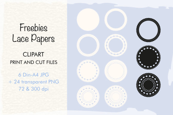 Lace Paper Clipart Graphic Illustrations By cloudpapersCP