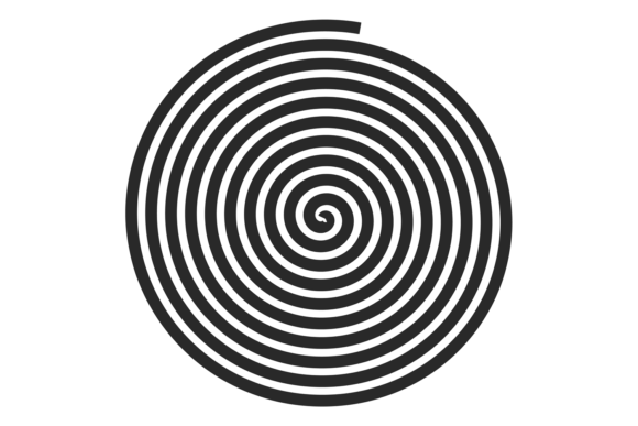 Spiral Motion Illusion. Black Round Heli Graphic Illustrations By microvectorone