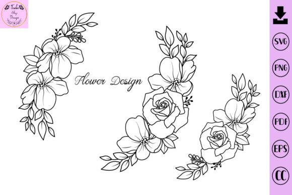 Flower Svg Floral Svg Flowers Graphic Print Templates By Tadashop Design