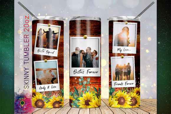 Picture Frame Sunflower Wood Tumbler Graphic Crafts By MICON DESIGNS