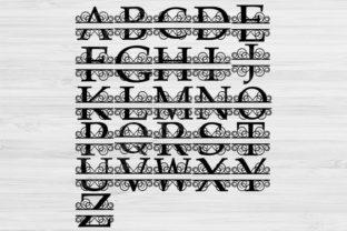 Split Monogram Alphabet Svg Split Letter Graphic Crafts By TiffsCraftyCreations 2