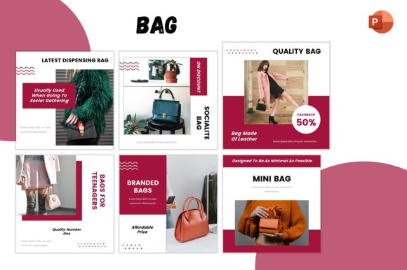 Template Instagram Business - Bag Graphic Graphic Templates By djanistudio