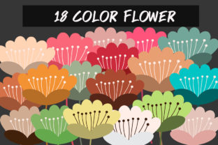 Colorful Flower Clip Art Grafika Szablony Graficzne Przez cuoctober 1