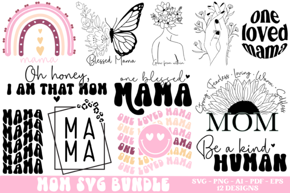 Mothers Day Bundle  Graphic Crafts By Rumi Design