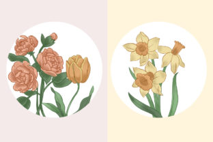 Spring Flower Illustrations Gráfico Ilustrações para Impressão Por theclipatelier 3