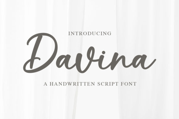 Davina Script & Handwritten Font By Graphix Line Studio