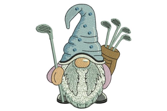 Golf Gnome Sports Embroidery Design By NextEmbroidery