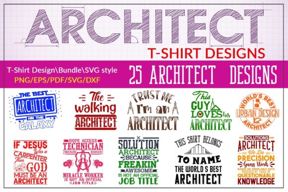 Architect Svg Tshirt Design Bundle Vol-1 Graphic Crafts By GraphicMind