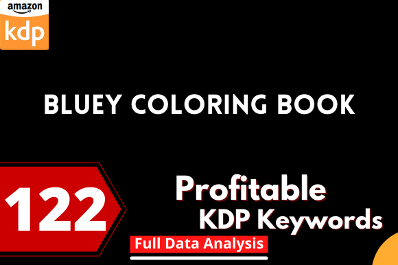 Bluey Coloring Book Keywords Gráfico Palavras-chave do KDP Por Creative Design World