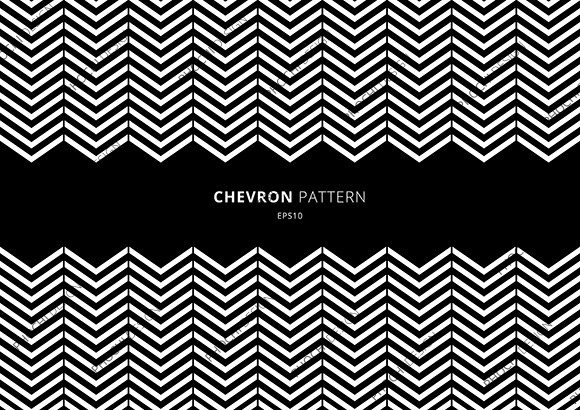 Black and White Chevron Pattern Grafica Motivi di Carta Di phochi