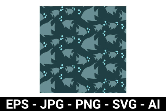 Fish Seamless Pattern for Background Illustration Fonds d'Écran Par davidstephanus