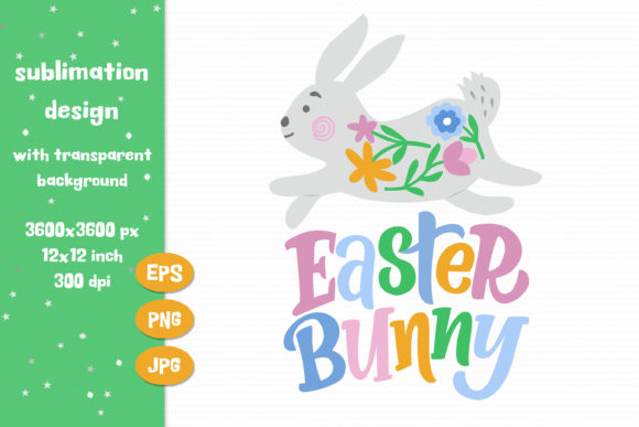 Easter Bunny. Sublimation Design PNG Graphic Illustrations By rinaletters