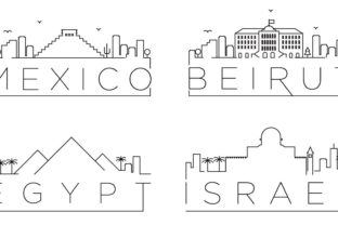 54 Different World Cities Skyline Graphic Illustrations By kursatunsal 7