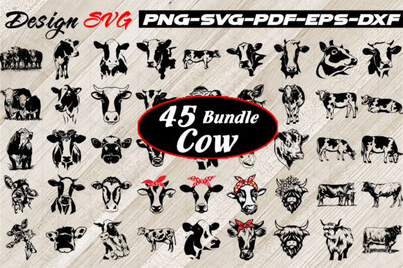 Cow Svg, Cow Vector, Pattern Svg Graphic Crafts By Design SVG