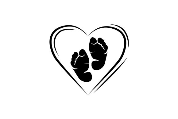 Heart with Baby Feet Baby Craft Cut File By Creative Fabrica Crafts