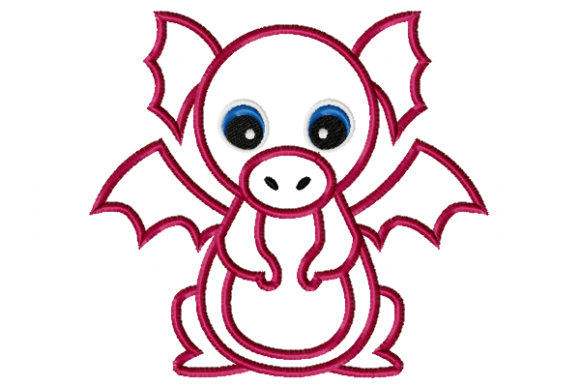 Baby Dragon Fairy Tales Embroidery Design By Reading Pillows Designs