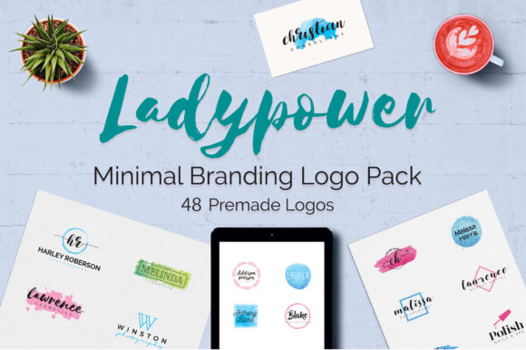 LADYPOWER Feminine Logo Pack Gráfico Logos Por GraphicsMount