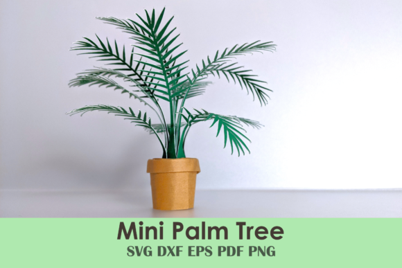 Mini Palm Tree Template Graphic 3D SVG By Hey JB Design