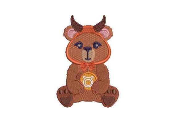 Taurus Zodiac Sign Teddy Bear Teddy Bears Embroidery Design By Embroidery Designs