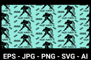 Aquarius Seamless Pattern for Wallpaper Grafika Papierowe Wzory Przez davidstephanus 3