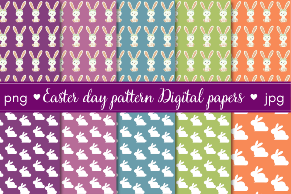 Easter Bunny Patterns Graphic Patterns By designogenie