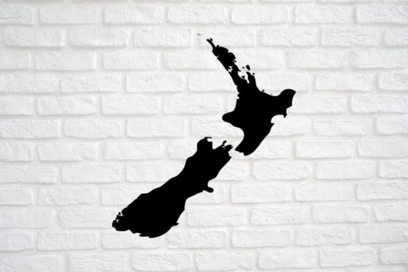 New Zealand Map Graphic Illustrations By MagaArt