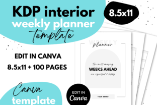 Weekly Planner Interior Graphic KDP Interiors By Mel Kelly Designs 1
