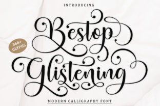 Bestop Glistening Script & Handwritten Font By Reyna Studio 1