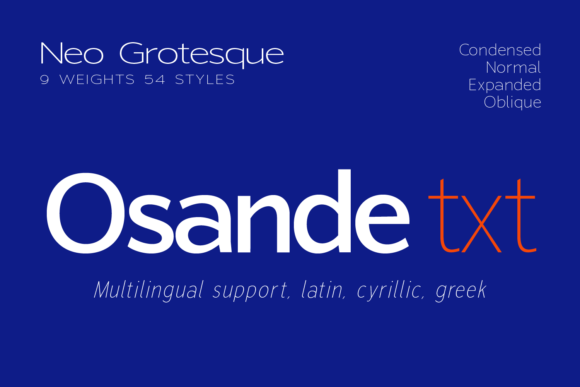 Osande Txt Sans Serif Font By xdCreative