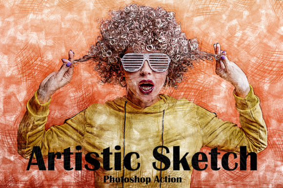 Artistic Sketch Photoshop Action Graphic Actions & Presets By Grishka89