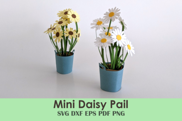 Daisy Template | Mini Rolled Flower DIY Graphic 3D Flowers By Hey JB Design