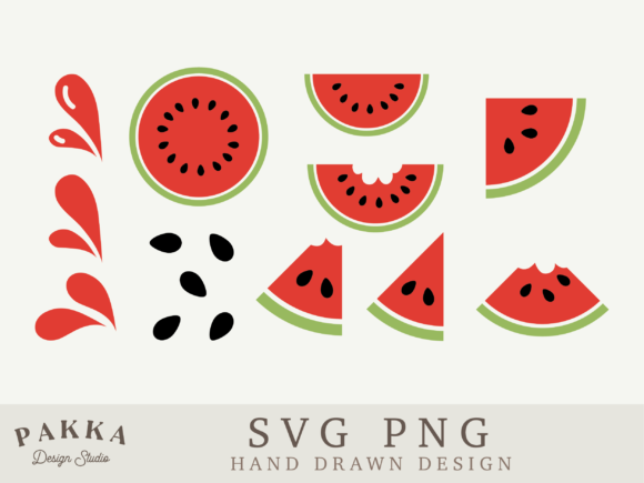 Watermelon Svg Bundle Summer Silhouette Graphic Crafts By Pakka Design Studio