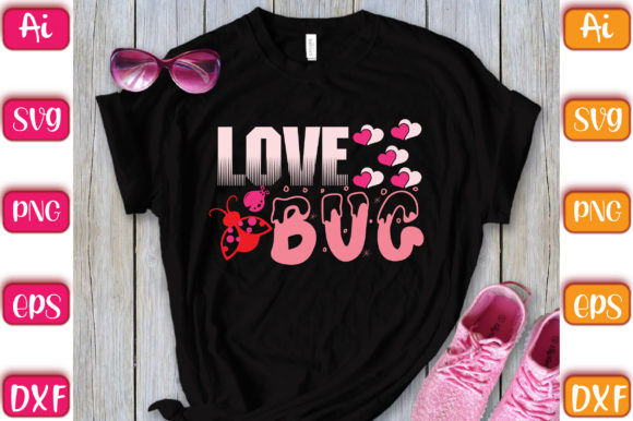 Love Bug Graphic T-shirt Designs By KDP Grandmaster