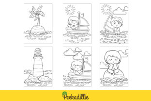 Sailing Coloring A4 for Kids and Adult Graphic Coloring Pages & Books Kids By Peekadillie 2