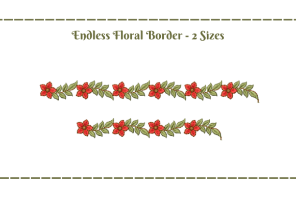 Endless Flower Border Borders Embroidery Design By Sangitha GT