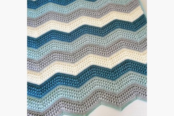 Calming Puff Wave Blanket Graphic Crochet Patterns By createdbycarolien