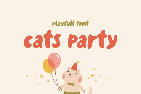 Cats Party Display Font By Julia_Volkova