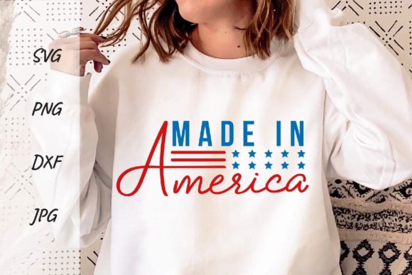 Made in America Svg 4th of July Shirt Graphic T-shirt Designs By DSIGNS