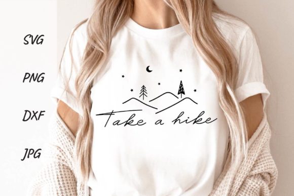 Take a Hike Svg Vacation Summer Shirt Grafica Design di T-shirt Di DSIGNS