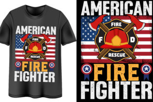 American Firefighter Graphic Crafts By Custom T-Shirt Design 1