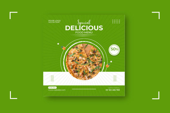 Delicious Food Social Media Grafica Modelli di Stampa Di artistx70bd
