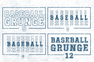 Baseball Grunge Display Font By Nobu Collections 8