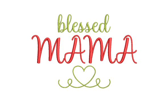 Blessed Mama Madre Diseño de Bordado Por qpcarta