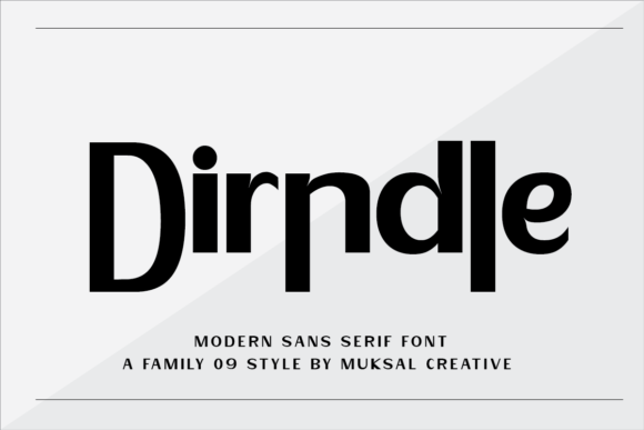 Dirndle Sans Serif Font By Muksal Creative