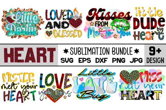 Heart on Bundle Graphic Print Templates By Retro