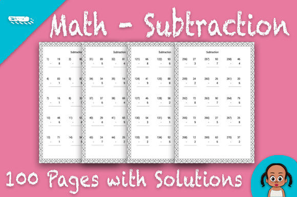 Math | Subtraction with Solution Graphic 2nd grade By Bertinha