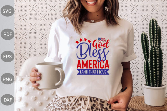 God Bless America Land That Svg Design Graphic T-shirt Designs By Apon Design Store