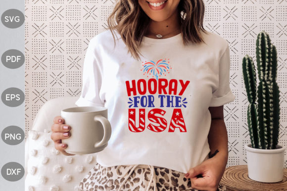 Hooray for the USA Svg Design Graphic T-shirt Designs By Apon Design Store