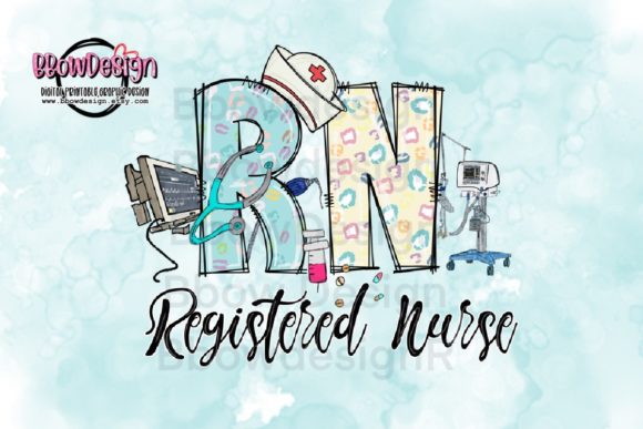 Leopard RN Registered Nurse PNG Design Grafik Druck-Vorlagen Von BbowDesign