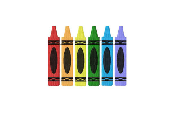 Crayon Escola e Educação Design de Bordado Por GromDesign